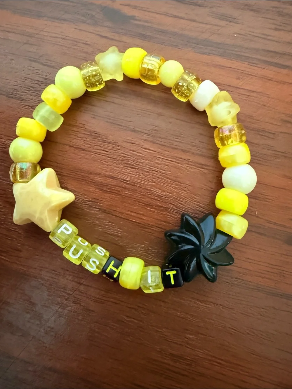 Handmade Kids Beaded Stretch Bracelets - Red, Blue, Green, Yellow